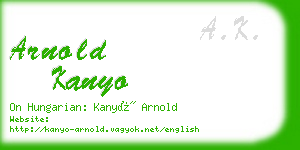 arnold kanyo business card